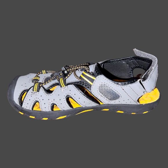 Khombu Boys Kyle 1182623 Gray Waterproof Drawstring Hiking Sandals Size 2 - Picture 7 of 8